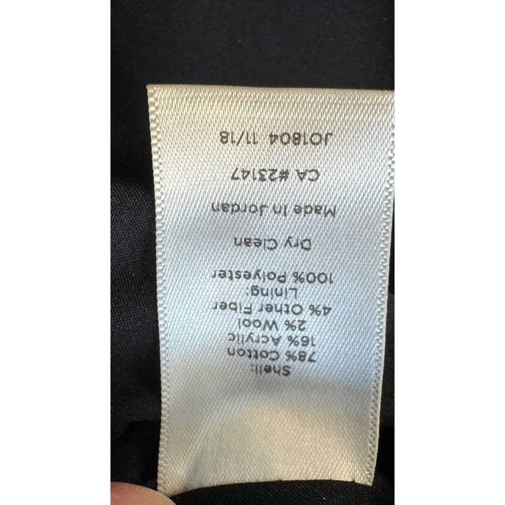 Talbots Skirt Womens 2P Black Multi Tweed Pencil Cotton Blend‎ Trim